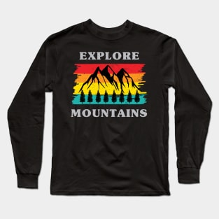 explore mountains vintage Long Sleeve T-Shirt